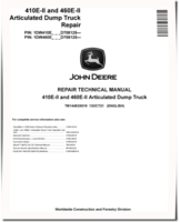 John Deere 410E and 460E Series II Articulated Dump Trucks (SN. from D708125) Repair Manual (TM14453X019)