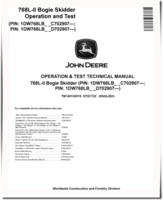 John Deere 768L-II (SN: C702907-; D702907-) Bogie Skidders Operation and Test Manual (TM14513X019)