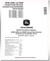 John Deere 803M, 853M and 859M (Closed Loop Hydrostatic Drive) Tracked Feller Bunchers Repair Manual (TM14567X019)