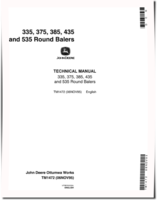 John Deere 335, 375, 385, 435 and 535 Round Balers Technical Manual (TM1472)