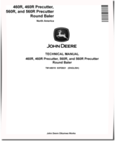 John Deere 460R, 460R Precutter, 560R and 560R Precutter Round Balers (North American Edition) Technical Manual (TM148019)