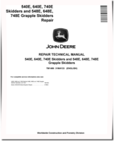 John Deere 540E, 640E, 740E Skidders, 548E, 648E and 748E Grapple Skidders Repair Manual (TM1486)