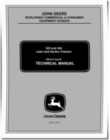 John Deere 325  and 345 (SN: 010001-070000) Lawn Tractors Technical Manual (TM1574)
