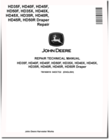  HD35F, HD35R, HD35X, HD40F, HD40R, HD40X, HD45F, HD45R, HD45X, HD50F and HD50R Draper Repair Manual (TM160819)