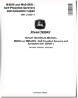 John Deere M4000 and M4040DN (SN: 230001-) Sprayers and Spreaders Repair Manual (TM175019)