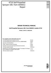 TM1861 - John Deere 4710 Self-Propelled Sprayer (SN. from 004001) Service Repair Technical Manual