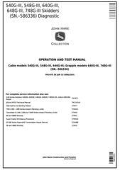 TM1870 - John Deere 540G-3, 548G-3, 640G-3, 648G-3, 748G-3 (SN.–586336) Diagnostic Service Manual