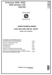 TM1880 - Timberjack 360D, 460D, 560D (SN.-586336) Single Arch Grapple Skidder Service Repair Manual