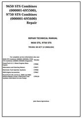 TM1901 - John Deere 9650 STS (-695500) , 9750 STS (-695600) Combines Service Repair Technical Manual