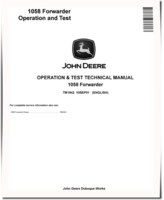 John Deere 1058 Wheeled Forwarders Operation and Test Manual (TM1942)