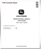 John Deere 1158 Wheeled Forwarders Repair Manual (TM1953)