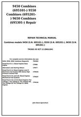 TM2001 - John Deere 9450 (SN.695101-), 9550 (695201-), 9650 (695301-) Combines Service Repair Manual