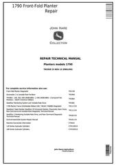 TM2058 - John Deere 1790 Front-Fold Planter (SN.705101–740100) Service Repair Technical Manual