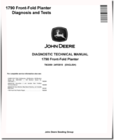 John Deere 1790 Front-Fold Planters (SN. up to 705100) Diagnostic Manual (TM2059)