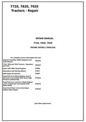 TM2080 - John Deere 7720, 7820, 7920 Tractors Service Repair Technical Manual
