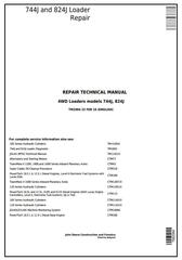TM2084 - John Deere 744J and 824J 4WD Loader Service Repair Technical Manual