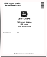 John Deere 3554 Excavator Loggers Technical Manual Supplement (TM2106)