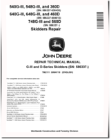 John Deere 540G-III, 640G-III Skidders, 548G-III, 648G-III, 748G-III, TimberJack 360D, 460D and 560D Grapple Skidders Repair Manual (TM2111)
