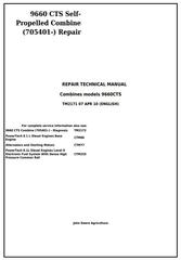 TM2171 - John Deere 9660 CTS Self-Propelled Combine (SN.from 705401) Service Repair Technical Manual