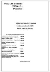 TM2172 - John Deere 9660 CTS Combine (SN.from 705401) Diagnostic, Operation and Test Service Manual