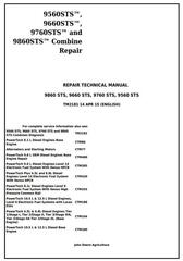 TM2181 - John Deere 9560 STS, 9660 STS, 9760 STS, 9860 STS Combines Service Repair Technical Manual