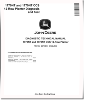 John Deere 1770NT and 1770NT CCS 12-Row Planters (SN. up to 740100) Diagnostic Manual (TM2184)