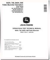 John Deere 643H, 843H, TimberJack 740 and 840 Feller Bunchers Operation and Test Manual (TM2235)