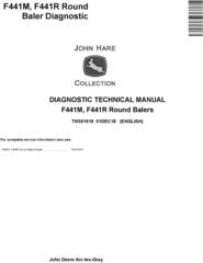 John Deere F441M, F441R Round Balers Diagnostic Technical Service Manual (TM301519)