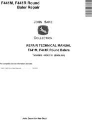 John Deere F441M, F441R Round Balers Service Repair Technical Manual (TM301619)