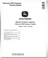 John Deere 7430 and 7530 Premium Tractors (North America) Repair Manual (TM400319)