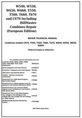 TM401519 - John Deere W540, W550, W650, W660, T550, T560, T660, T670, C670 Combines Service Repair Manual