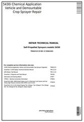 TM402219 - John Deere 5430i Demountable Self-Propelled Crop Sprayer Service Repair Technical Manual