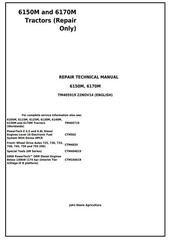 TM405919 - John Deere 6150M and 6170M 2WD or MFWD Tractors Service Repair Technical Manual