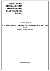 TM406819 - John Deere 6110R, 6120R, 6130R and 6135R (Final Tier 4) Tractors Service Repair Manual