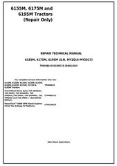 TM408619 - John Deere Tractors Models 6145M, 6155M, 6175M, 6195M Tier 2 Service Repair Technical Manual