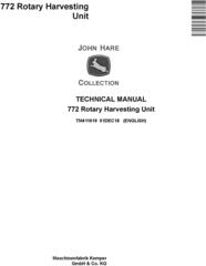 John Deere 772 Rotary Harvesting Unit Technical Manual (TM411619)