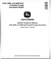 John Deere 9700, 9800 and 9900 Self-Propelled Forage Harvesters Repair Manual (TM414619)