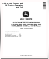 John Deere 6100, 6100SE, 6200, 6200SE, 6300, 6300SE, 6400, 6400SE, 6506, 6600, 6800 and 6900 Tractors (Europe) Operation and Test Manual (TM4487)