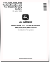 John Deere 6100, 6200, 6300 and 6400 Tractors (SN. before 101000) Electical System Operation and Test Manual Supplement (TM4487ELEC)