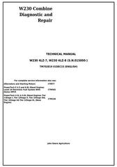 TM702819 - John Deere W230 (4LZ-7,4LZ-8) Combine (SN.015000-) Diagnostic and Repair Technical Manual