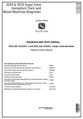 TM802619 - John Deere 3520, 3522 (SN.0120701-) Track & Wheel Sugar Cane Harvesters Diagnostic Manual