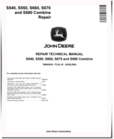 John Deere S540, S550, S660, S670 and S680 Combines Repair Manual (TM803819)