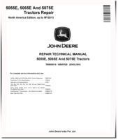 John Deere 5055E, 5065E and 5075E Tractors (North American Edition, up to MY13) Repair Manual (TM900919)