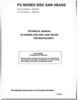 Timberjack FG18 (PIN: WCFG18X009001-) and FG22 (PIN: WCFG22X009001-) Felling Heads Technical Manual (TMF382270)