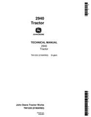 TM1220 - John Deere 2940 Tractors All Inclusive Technical Service Manual