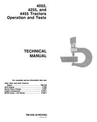 TM1459 - John Deere 4055, 4255, 4455 Tractors Diagnosis and Tests Service Technical Manual