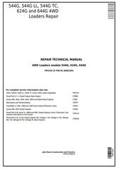 TM1530 - John Deere 544G, 544G LL, 544G TC, 624G and 644G 4WD Loader Service Repair Technical Manual
