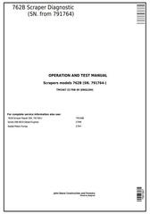 TM1567 - John Deere 762B Scraper (SN.791764-) Diagnostic, Operation and Test Service Manual