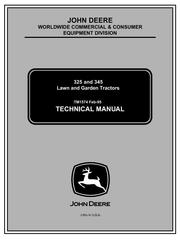 TM1574 - John Deere JD Lawn and Garden Tractors Riding Lawn Equipment Technical Manual
