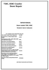 TM1589 - John Deere 750C, 850C Crawler Dozer Service Repair Technical Manual